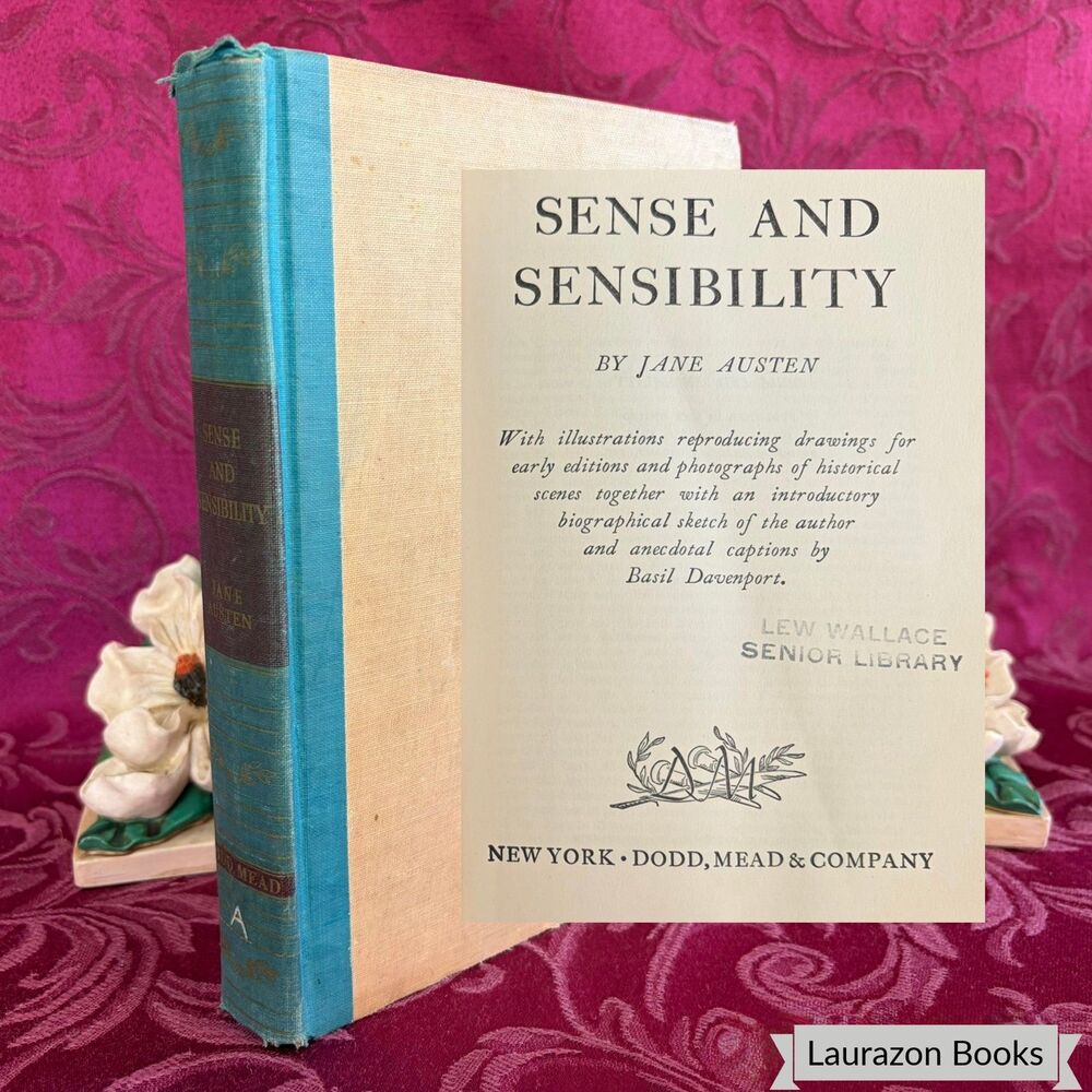 1949 Sense and Sensibility by Jane Austen, Illustrated Vintage Book